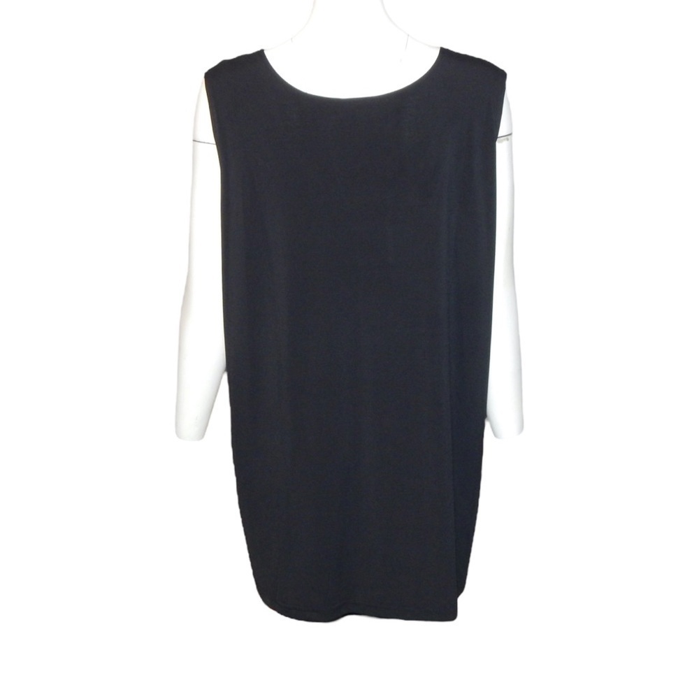 Ulla Popken Womens Plus Size 20/22 Curvy Matte Jersey Round Neck Knit Tank Top - Picture 3 of 8